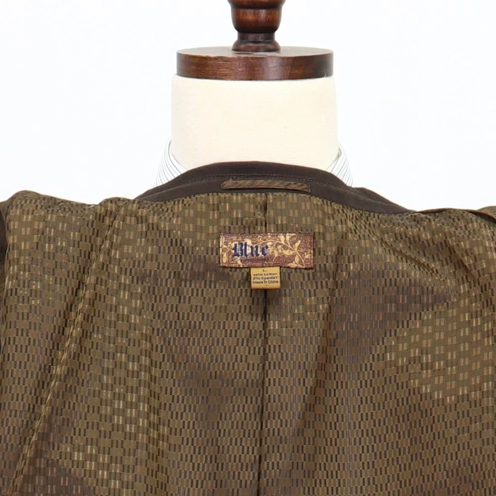 Pronto Uomo 44R Brown Solid 2-Button Sport Coat Blazer Jacket V020